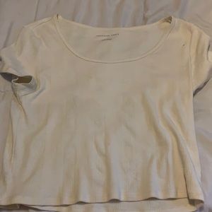 White American eagle cropped top